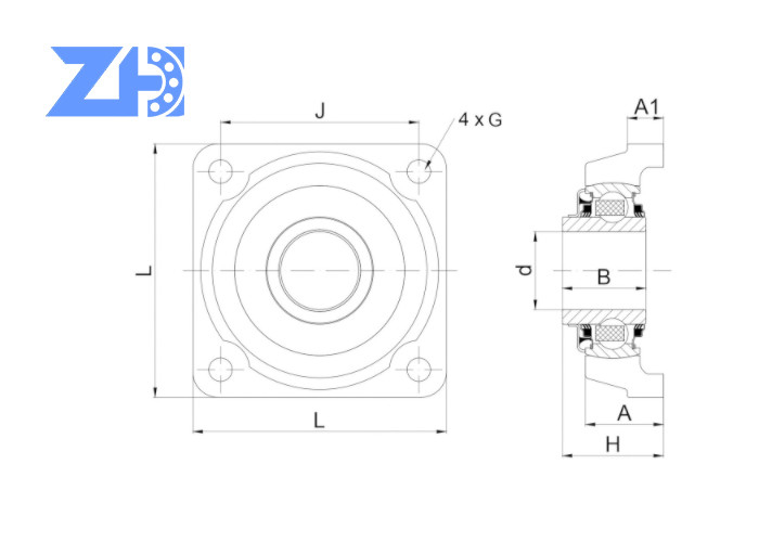 SLMS 308 MR 3L - CE066 CE066 وحدات محمل كروي وسادة نوع تتحمل أسطواني