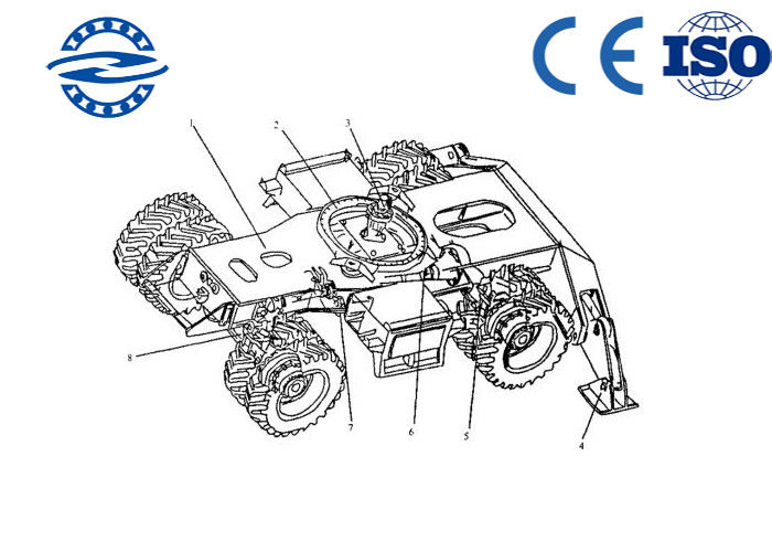 صف واحد أربعة نقطة الاتصال الكرة الالتفاف تحمل والعتاد الخارجي للتحميل المحوري CRB3010